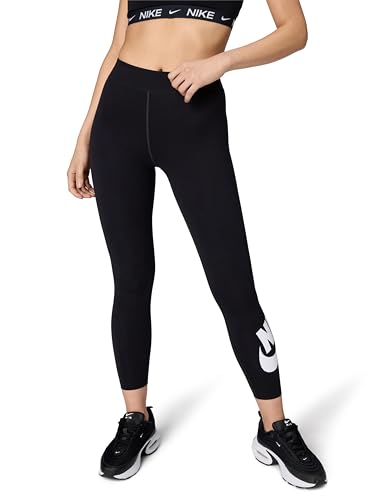 Nike Damen W NSW NK CLSC GX HR Tight FTRA Leggings, Black/White, XS Nike Damen W NSW NK CLSC GX HR Tight FTRA Leggings, Black/White, XS von Nike