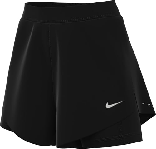 Nike Damen W Nk Swift Df Mr 2N1 Shrt Shorts, Black/Reflective Silv, S von Nike