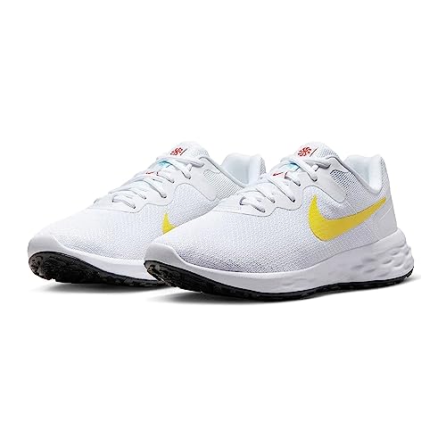 Nike Damen W Revolution 6 Nn Sneaker, Weiß, Gelb., 42 EU von Nike