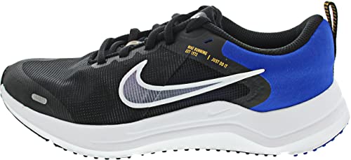 NIKE Downshifter 12 Sneaker, Schwarz/Weiß-Racer-Blue-Laser-Orange, 35.5 EU von Nike