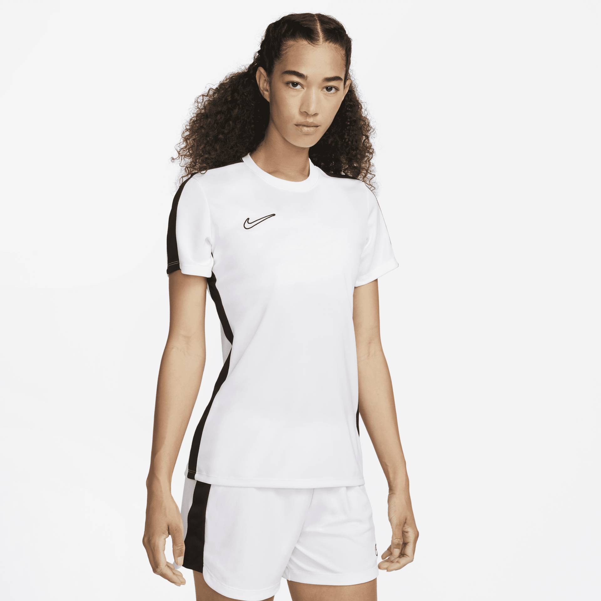 Nike Dri-FIT Academy Kurzarm-Fußballoberteil für Damen - Weiß von Nike