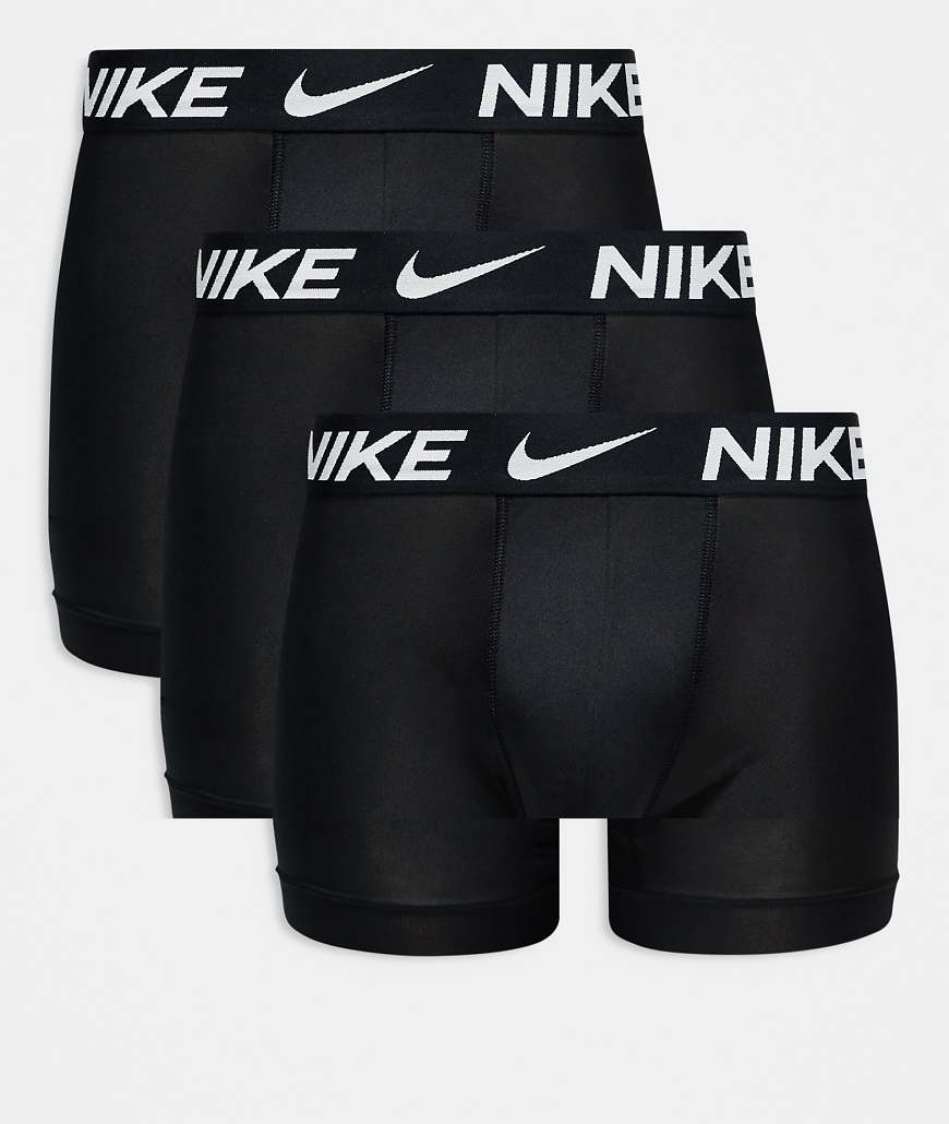 Nike - Dri-FIT Essential - 3er-Pack längere Mikrofaser-Boxershorts mit engem Schnitt in Schwarz von Nike