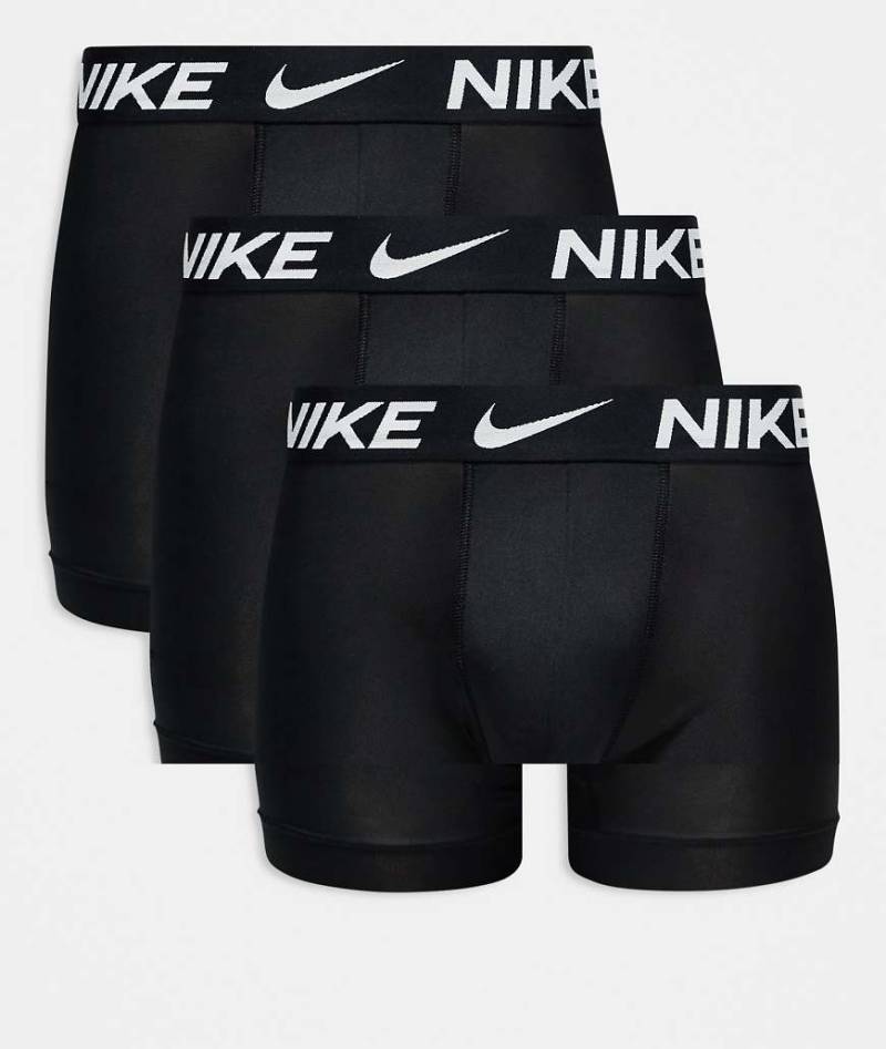 Nike - Dri-FIT Essential - 3er-Pack längere Mikrofaser-Boxershorts mit engem Schnitt in Schwarz von Nike