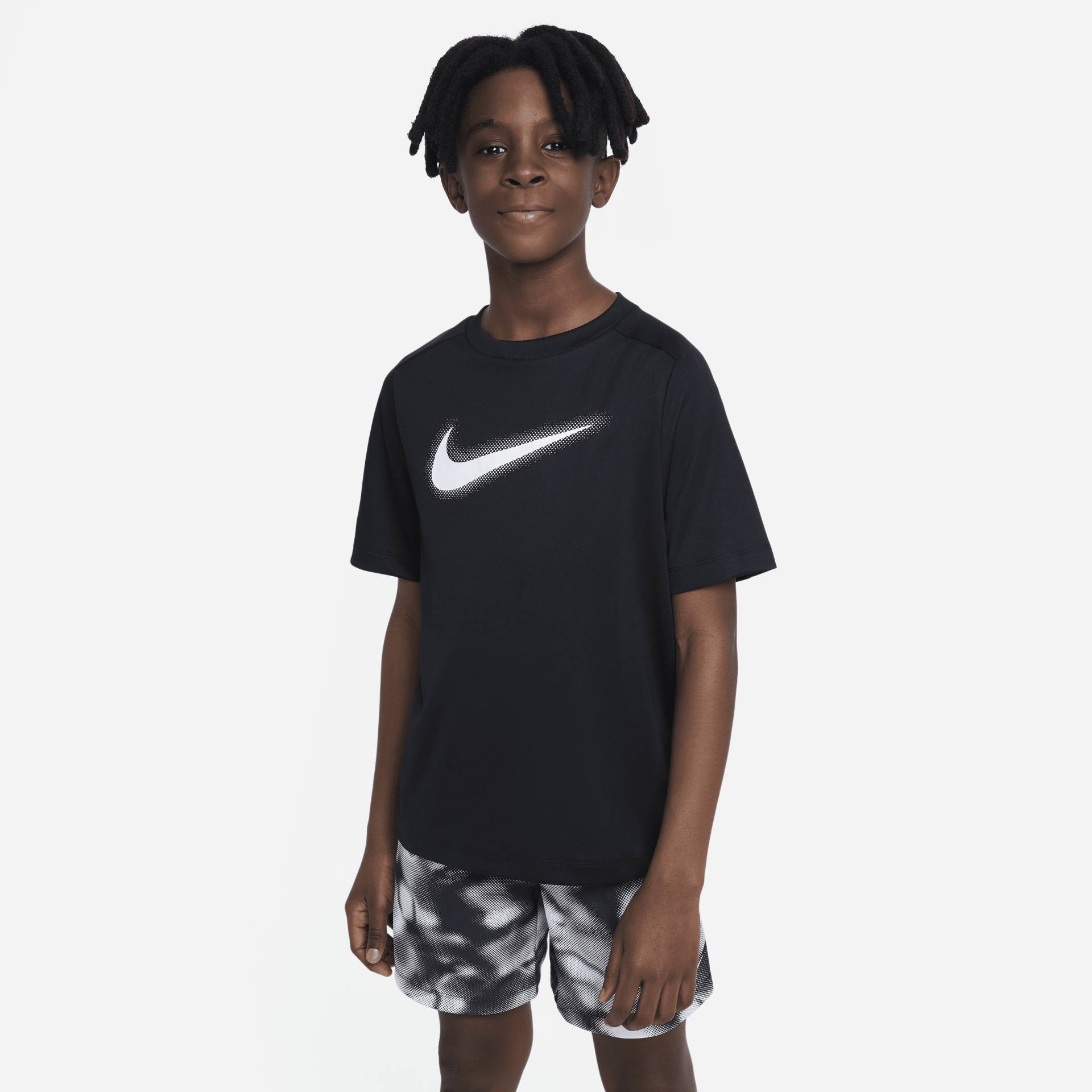 Nike Multi Dri-FIT Trainingsoberteil mit Grafik für ältere Kinder (Jungen) - Schwarz von Nike