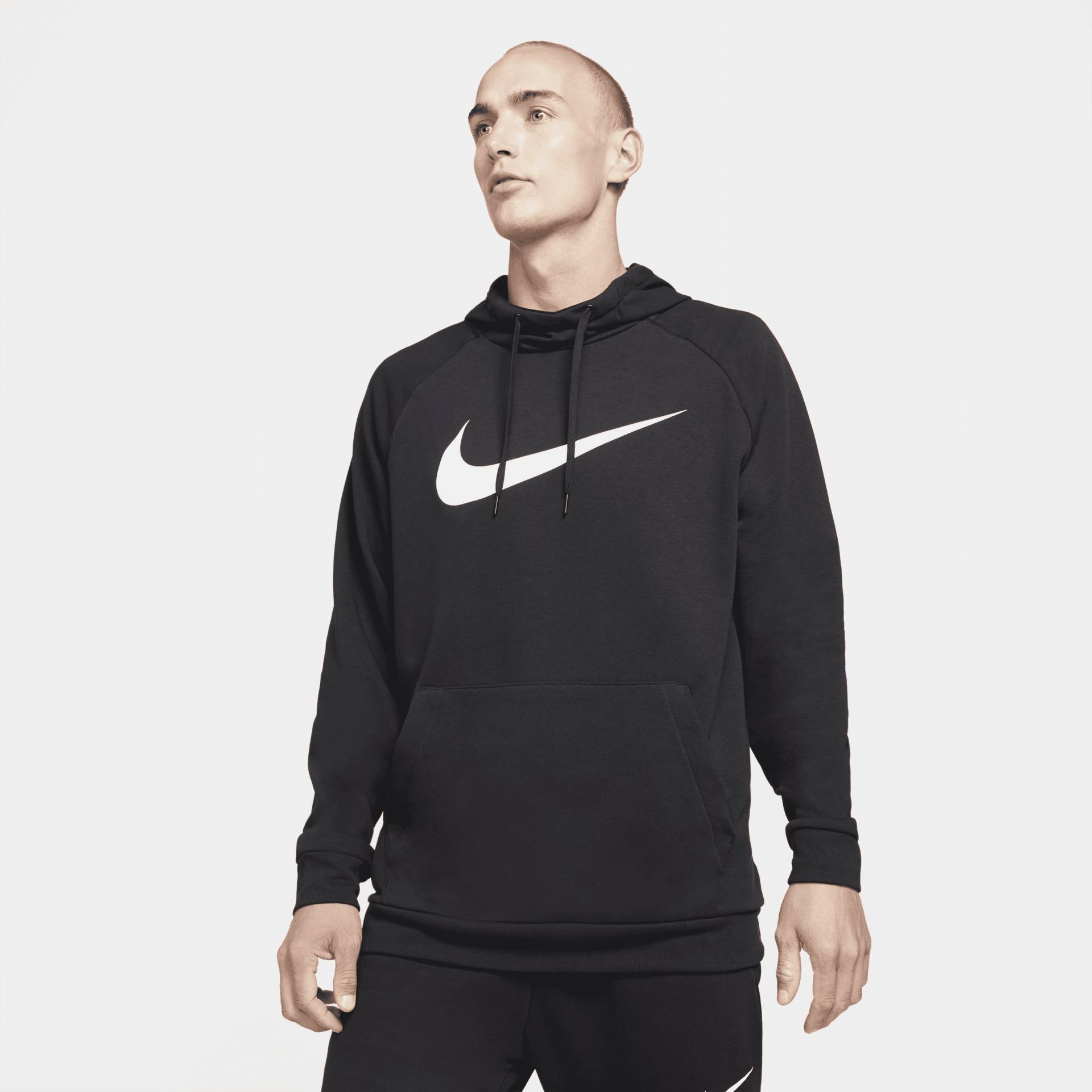 Nike Dry Graphic Dri-FIT Fitness-Pullover mit Kapuze für Herren - Schwarz von Nike