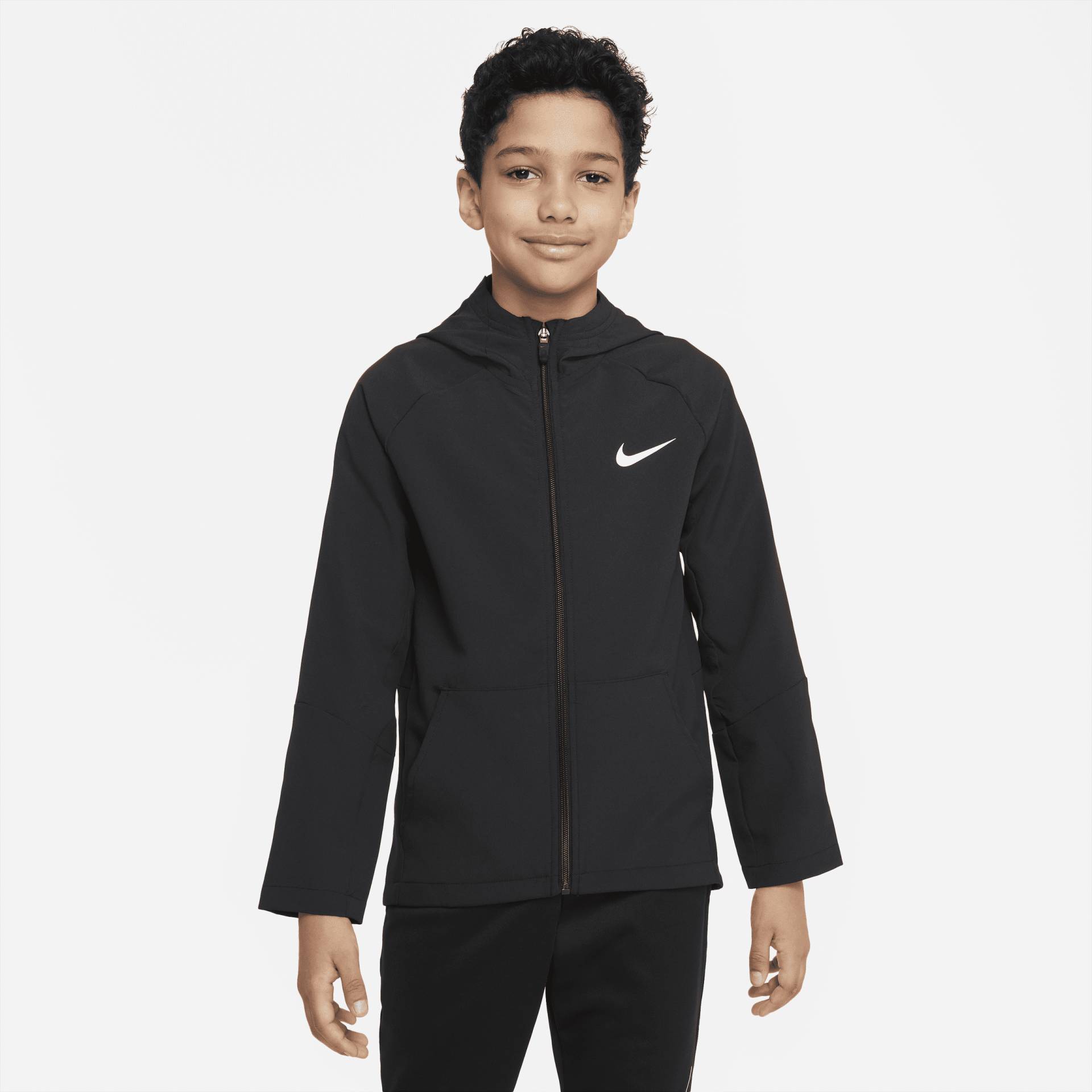 Nike Dri-FIT gewebte Trainingsjacke für ältere Kinder (Jungen) - Schwarz von Nike