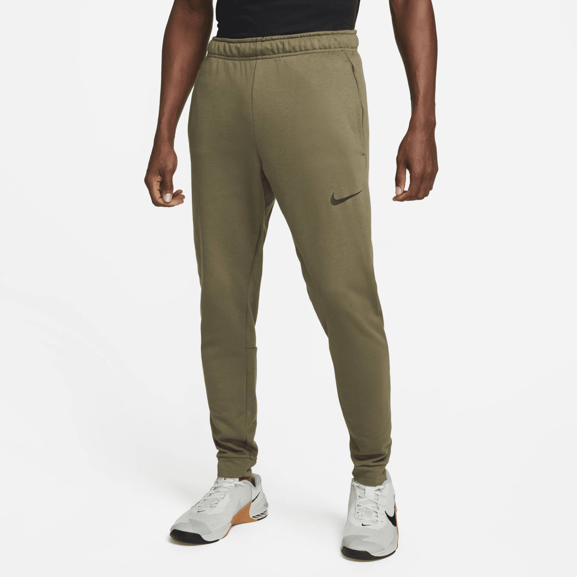 Nike Dry Dri-FIT schmal zulaufende Fitness-Fleece-Hose für Herren - Grün von Nike