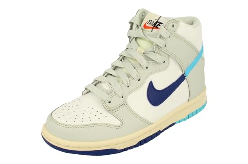 Nike Dunk High SE GS Trainers FN7995 Sneakers Schuhe (UK 6 US 6.5Y EU 39, Summit White Baltic Blue 100) von Nike