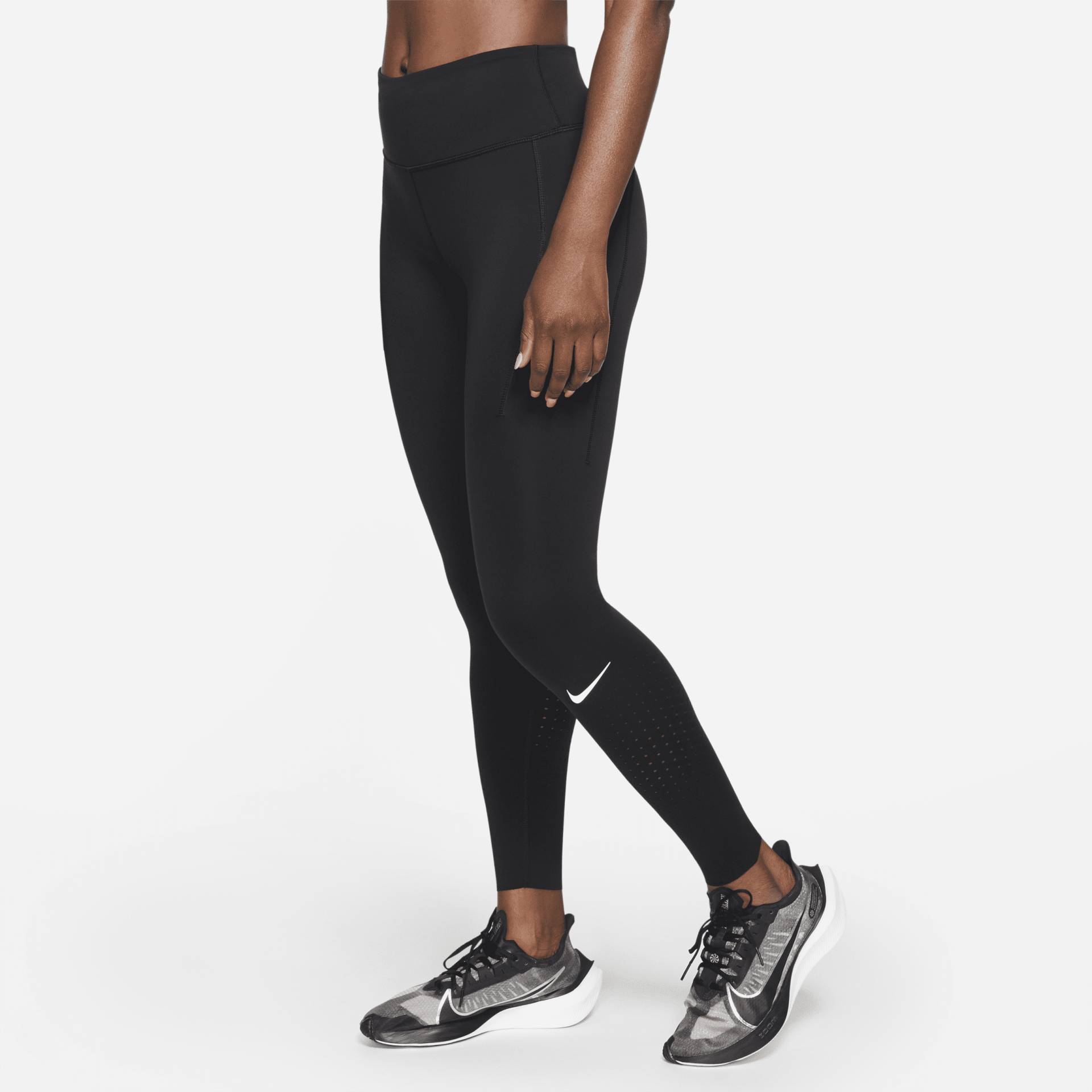 Nike Epic Luxe Leggings mit halbhohem Bund und Tasche für Damen - Schwarz von Nike