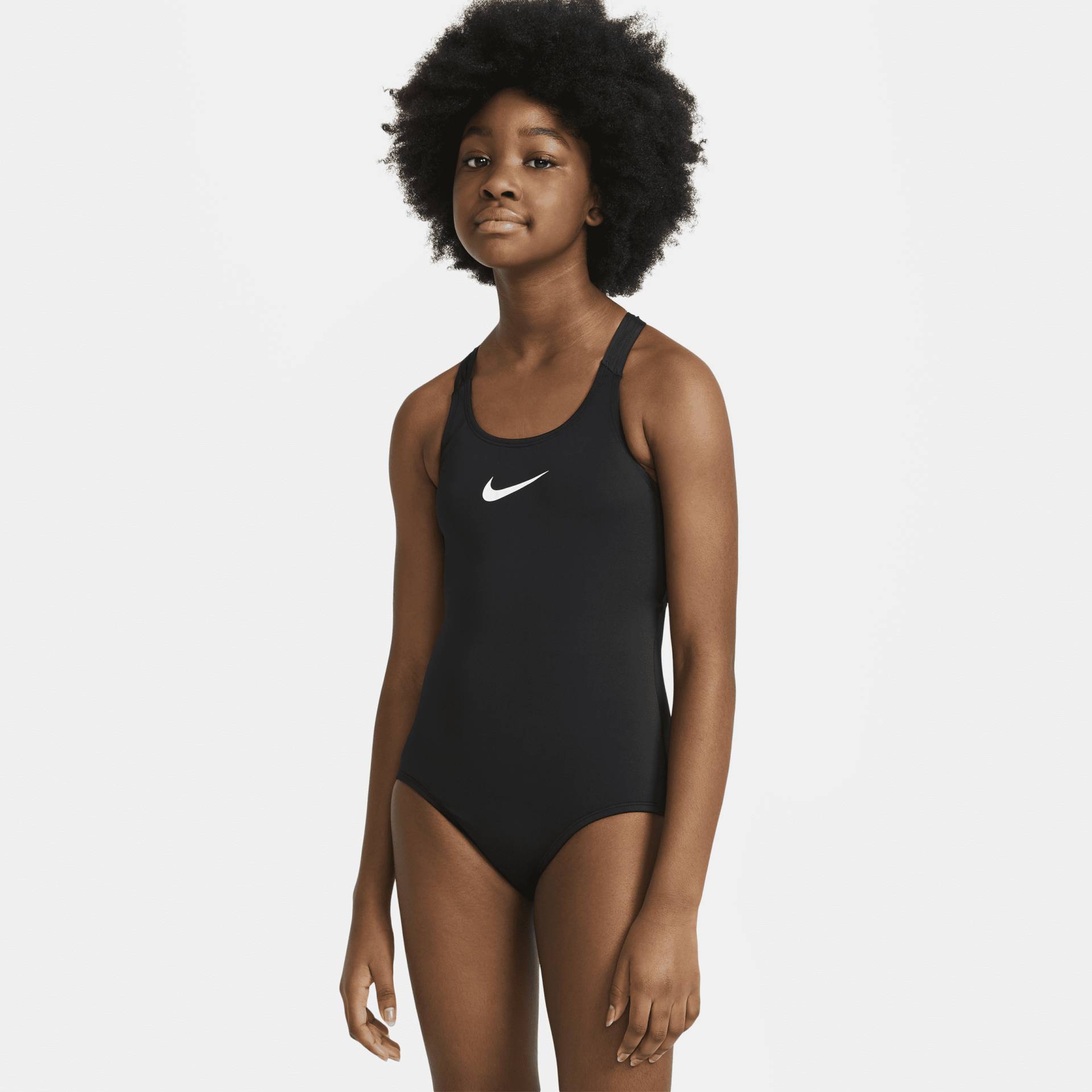 Nike Essential einteiliger Badeanzug mit Racerback für ältere Kinder (Mädchen) - Schwarz von Nike