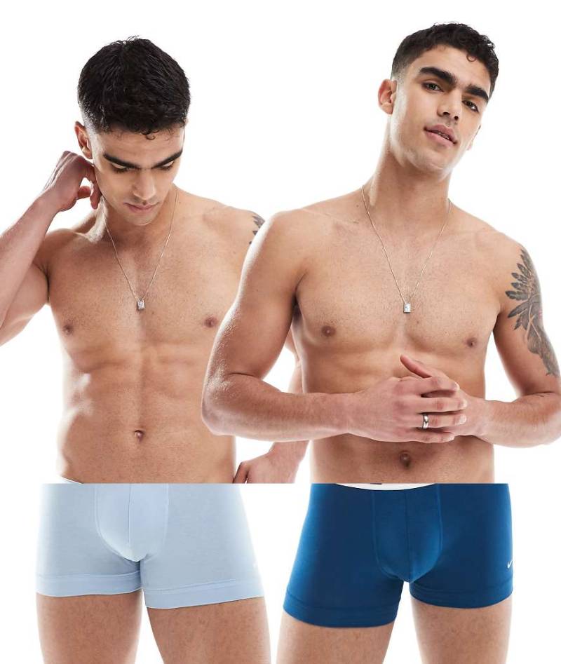 Nike - Everyday Cotton Stretch - 2er-Pack Unterhosen in Blau von Nike