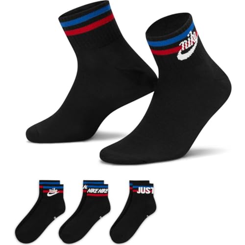 Nike Everyday Essential Socks Socken 3er Pack (DE/NL/SE/PL, Numerisch, 43, 46, Regular, Regular, black) von Nike