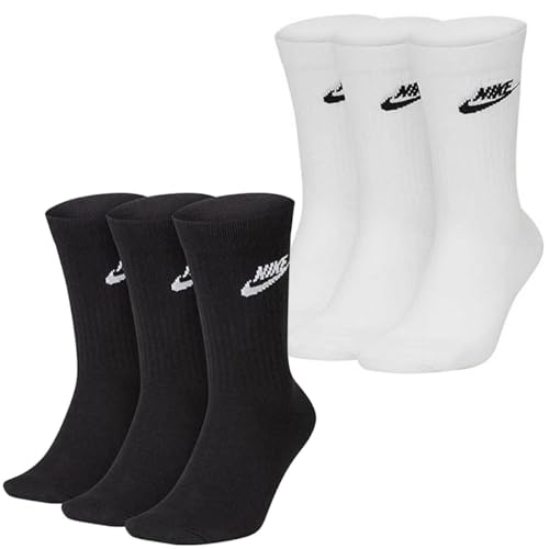 Nike Everyday Essential Socks Socken 3er Pack (S, black/white) von Nike