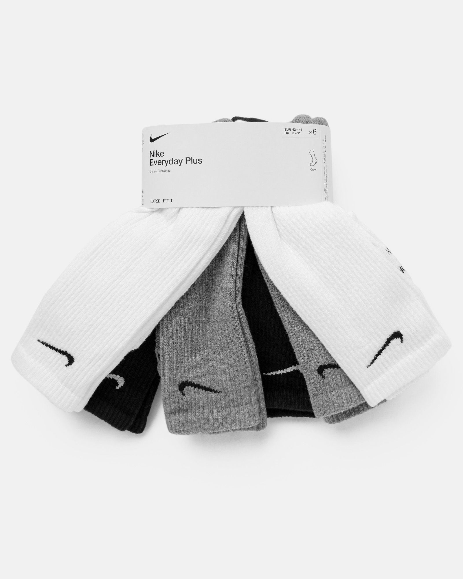 Nike Everyday Plus Cushioned Training Crew Socks (6 Pairs) men Socks multi in Größe:L von Nike