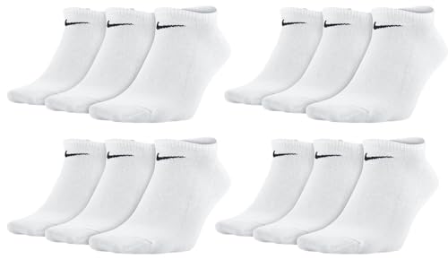 Nike Everyday Sneaker Socken 12 Paar Weiß Grau Schwarz Unisex Füßling SX7678, Farbe:Weiss, Socken Neu:42-46 von Nike