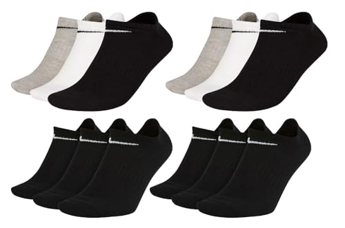 Nike Everyday Sneaker Socken 12 Paar Weiß Grau Schwarz Unisex Füßling SX7678, Farbe:bunt/bunt/schwarz/schwarz, Socken Neu:38-42 von Nike