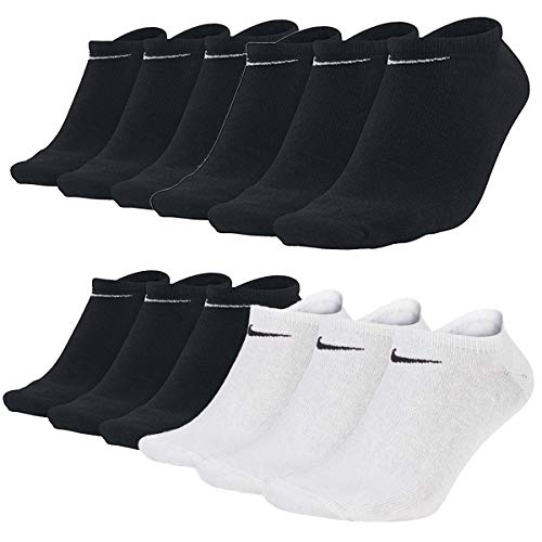 Nike Everyday Sneaker Socken 12 Paar Weiß Grau Schwarz Unisex Füßling SX7678, Farbe:schwarz/schwarz/schwarz/weiss, Socken Neu:38-42 von Nike