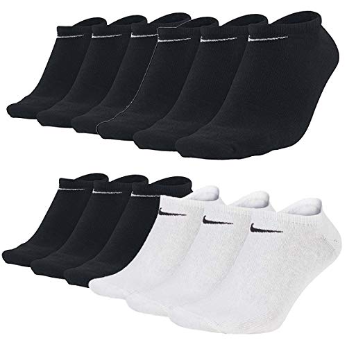 Nike Everyday Sneaker Socken 12 Paar Weiß Grau Schwarz Unisex Füßling SX7678, Farbe:schwarz/schwarz/schwarz/weiss, Socken Neu:42-46 von Nike