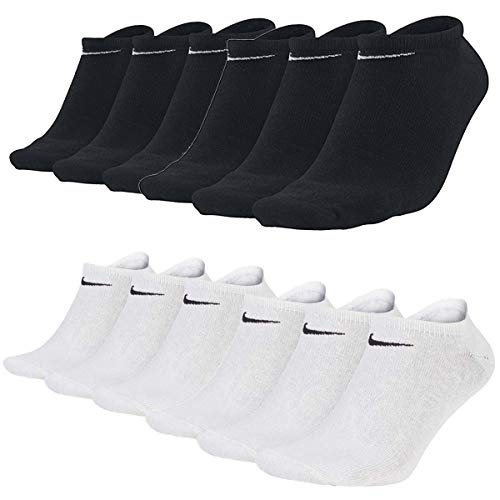 Nike Everyday Sneaker Socken 12 Paar Weiß Grau Schwarz Unisex Füßling SX7678, Farbe:schwarz/schwarz/weiss/weiss, Socken Neu:42-46 von Nike