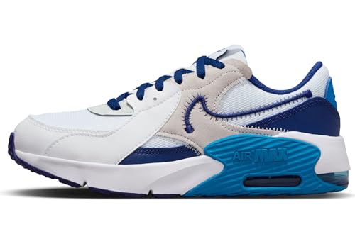 Nike Excee Gs Sneaker, White/Deep Royal Blue-Photo Bl, 38.5 EU von Nike