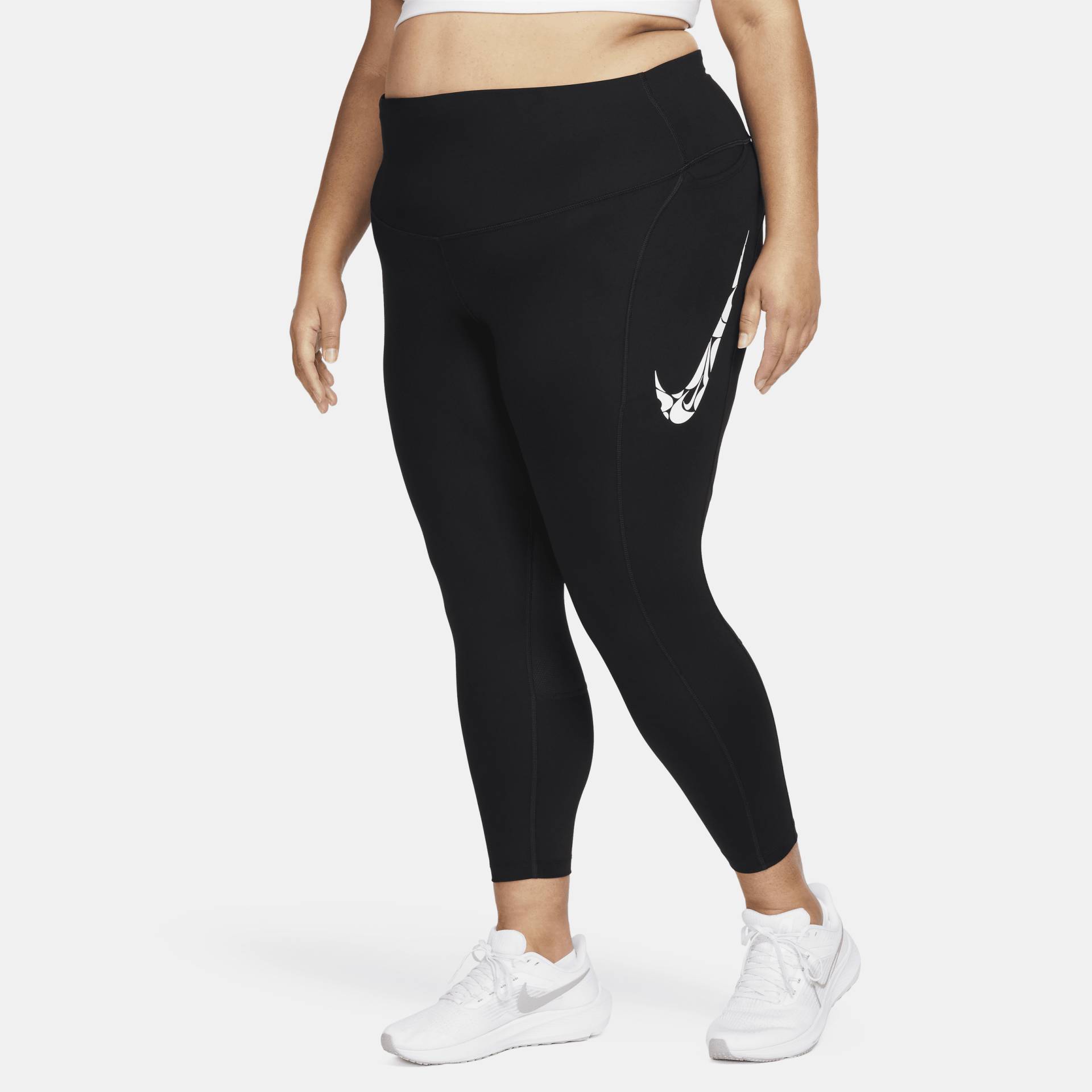 Nike Fast 7/8-Lauf-Leggings mit mittelhohem Bund und Taschen für Damen - Schwarz von Nike