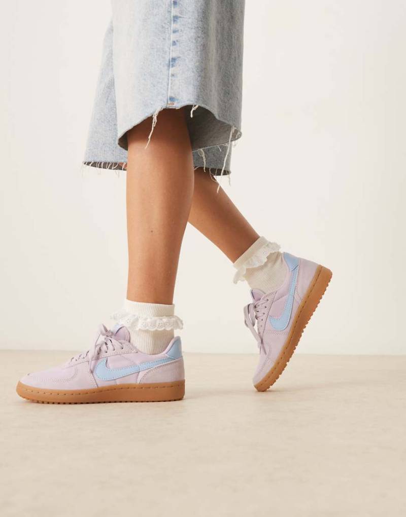 Nike - Field General - Wildleder-Sneaker in Lila und Hellblau von Nike