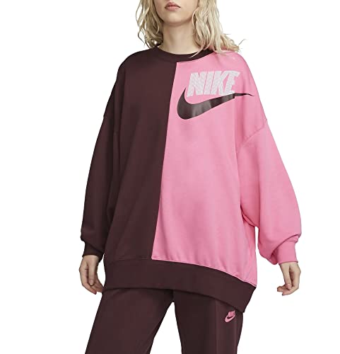 Nike Flece Oversize Women Sweater Sweatshirt (S, Burgundy) von Nike