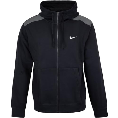 Nike Fleece BB Zip Hoody Kapuzenjacke (DE/NL/SE/PL, Alphanumerisch, L, Regular, Regular, Black/Grey) von Nike