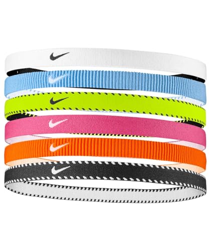 Nike Flex Classic Headbands 6 Stück elastische Haarbänder Sport Volt (6 Stück) von Nike