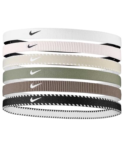 Nike Flex Classic Headbands 6 Stück elastische Haarbänder für Sport Army (6 Stück) von Nike