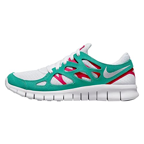 Nike Free Run 2 Herren, Weiß/Weiß-Waschung Blaugrün, 40.5 EU von Nike