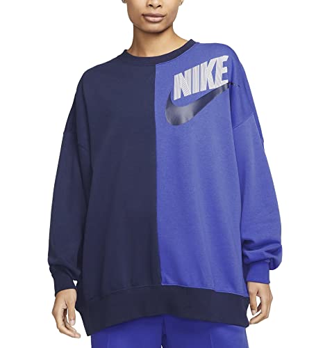 Nike Futura Fleece Oversize Women Sweater Sweatshirt (L, Navy) von Nike