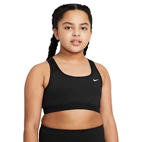 Nike Mädchen G Nk Swoosh Sports Bra, Black/(White) (C/O), XL (156-166 cm) von Nike