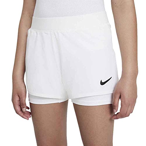 Nike Girls G NKCT DF VCTRY SHRT Shorts, White/Black, L von Nike