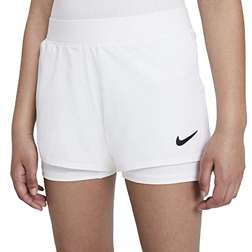 Nike Girls G NKCT DF VCTRY SHRT Shorts, White/Black, M von Nike