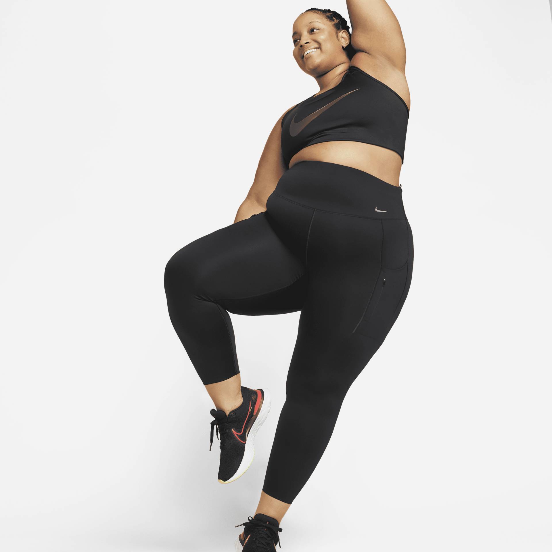 Nike Go 7/8-Leggings mit starkem Halt, hohem Bund und Taschen für Damen - Schwarz von Nike