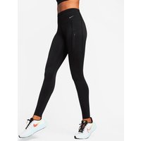 Nike Go Damen Leggings - Schwarz - Größe XS - Baumwoll-Jersey von Nike