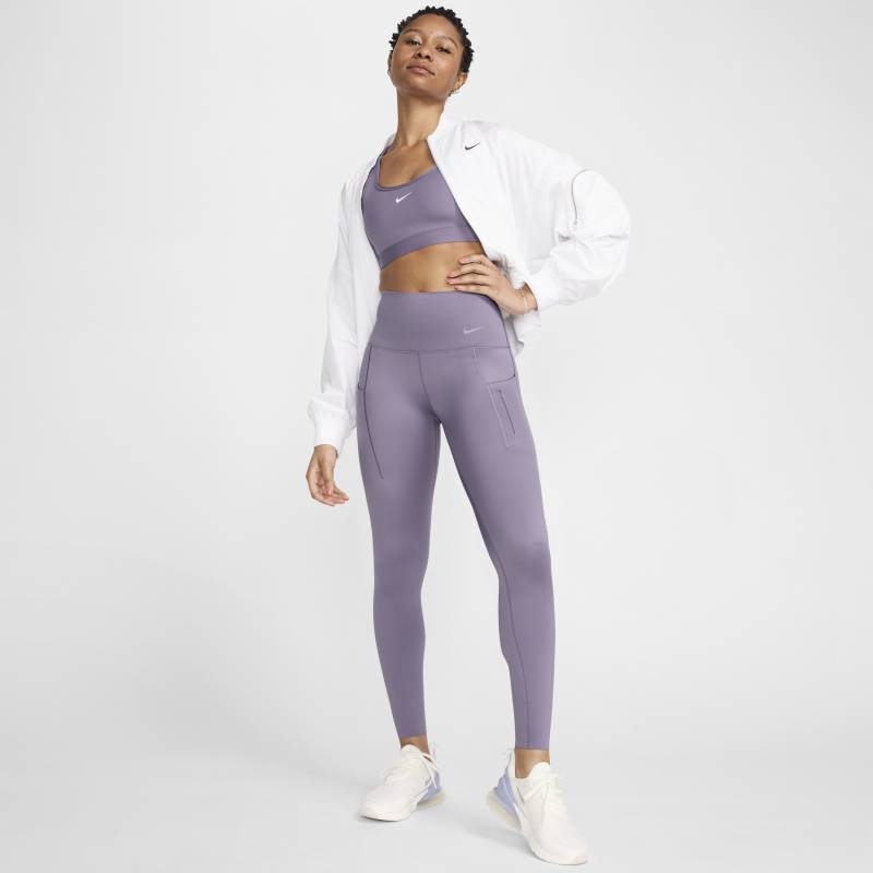 Nike Go Leggings in voller Länge mit Taschen, starkem Halt und hohem Bund für Damen - Lila von Nike