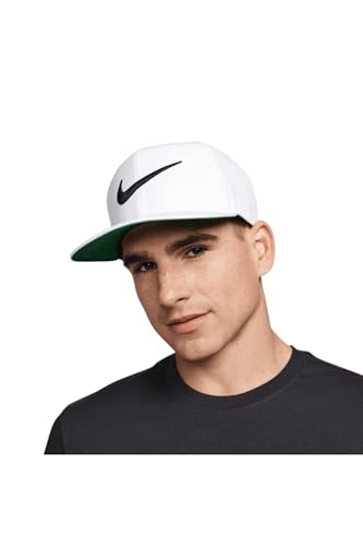 NIKE Herren Damen Unisex Sportbekleidung Pro Swoosh Snapback Cap Hut, Weiß, FV5522-010 von NIKE