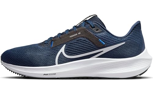 NIKE Herren AIR Zoom Pegasus 40 Sneaker, Midnight Navy/Pure Platinum-Black, 46 EU von Nike