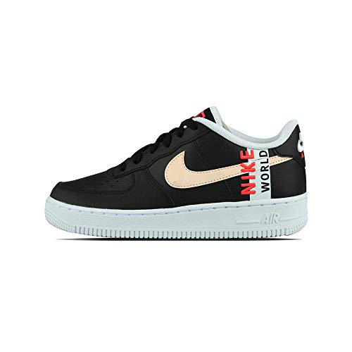 Nike Herren Air Force 1 Lv8 1 (Gs) Basketballschuh, Black Flash Crimson White, 37.5 EU von Nike