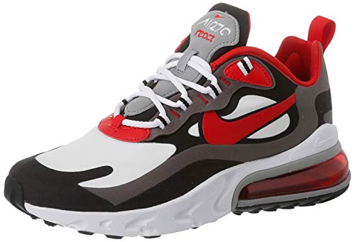 Nike Herren Air Max 270 React Gymnastikschuh, Mehrfarbig Black Univ Red White Iron Grey Particle Grey, 40 EU von Nike
