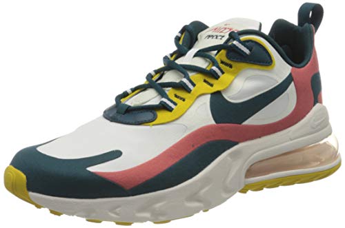 Nike Herren Air Max 270 React Laufschuh, Summit White/Midnight Turq-Pueblo red, 42 EU von Nike