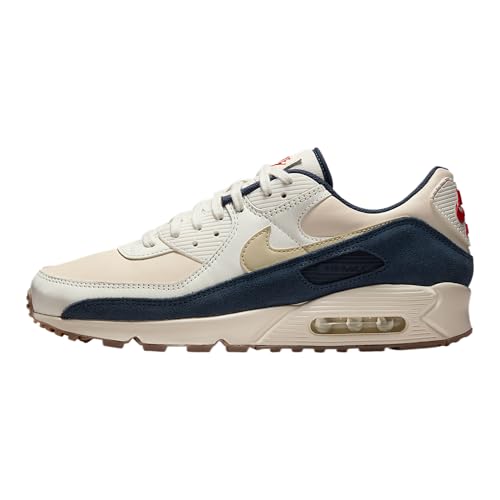 Nike Herren Air Max 90 PRM Sneaker, Pale Ivory LT Khaki Thunder Blue Sail, 44 EU von Nike