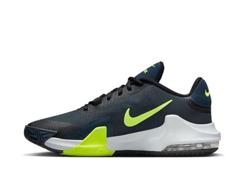 NIKE Herren Air Max Impact 4 Sneaker, Schwarz/Volt-Armory Navy-Pure-Platinum, 42 EU von Nike