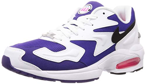 Nike Herren Air Max2 Light Leichtathletikschuhe, Mehrfarbig (White/Black/Court Purple/Hyper Pink 000) von Nike
