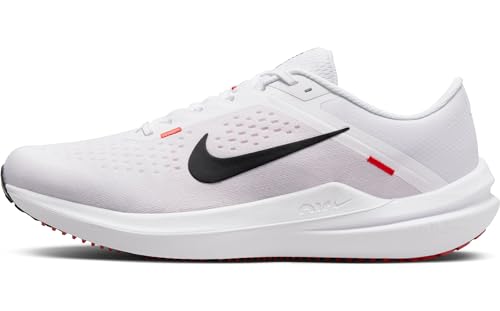 Nike Herren Air Winflo 10 Laufschuh, Weiß Schwarz Helles Scharlachrot, 45.5 EU von Nike