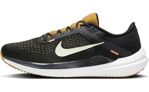 Nike Herren Air Winflo 10 Laufschuhe, Black/Olive Aura-Bronzine-Amber Brown, 43 EU von Nike