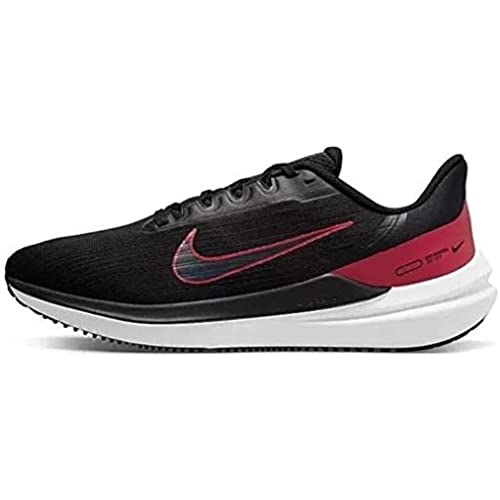 Nike Herren Air Winflo 9 Sneaker, Black/University RED-DK Smoke Grey, 44.5 EU von Nike