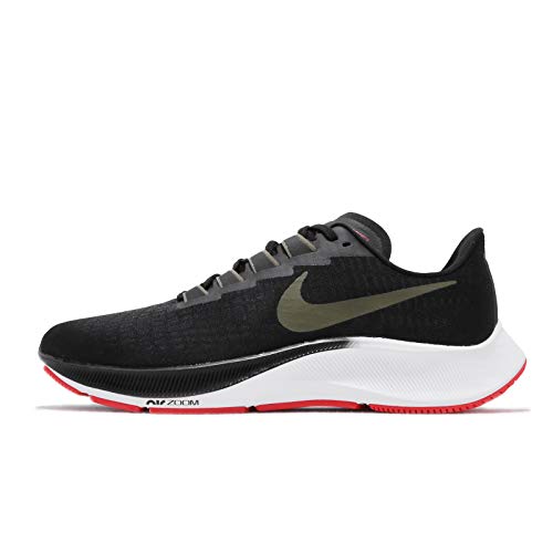 Nike Herren Air Zoom Pegasus 37 Leichtathletik-Schuh, Black/Medium Olive-Aura, 45.5 EU von Nike